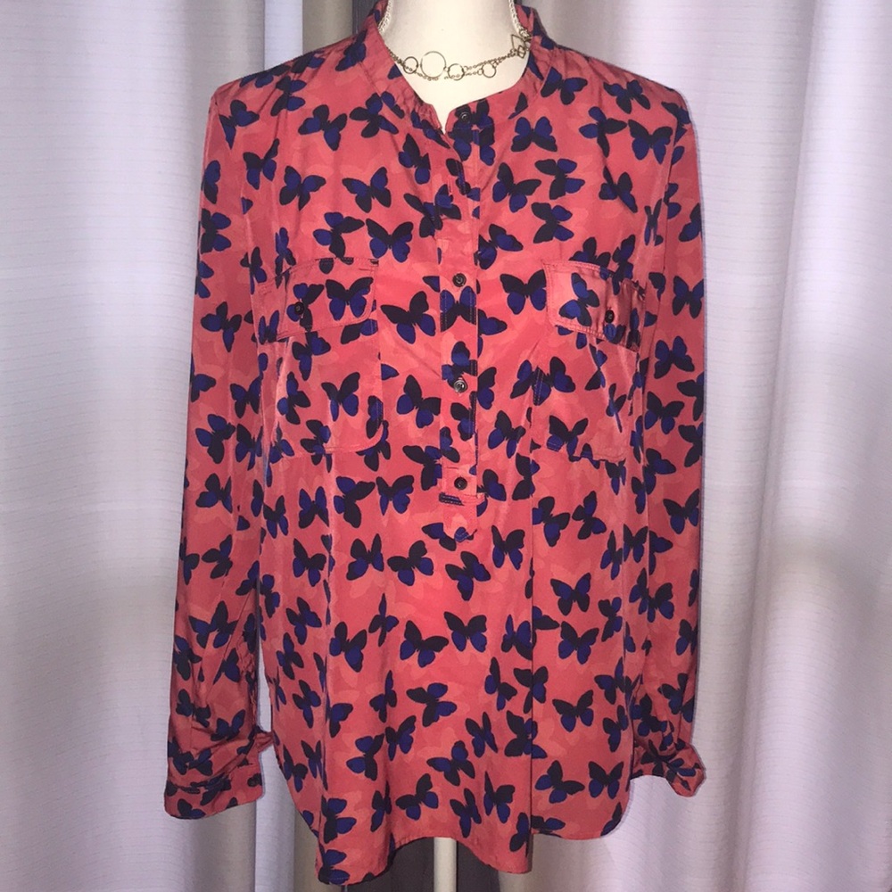 Gap Butterfly Patterned Long Sleeved Blouse